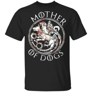 Mother Of Dogs Floral Flower Unisex T-Shirt