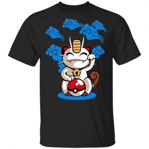Lucky Meowth - Meowth & Lucky Cat Parody Mashup Unisex T-Shirt
