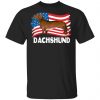 Dachshund Dog USA Flag Unisex T-Shirt