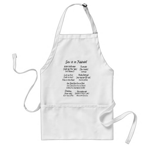 Say it in Yiddish apron