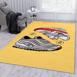 Air Max And Air Max Fashion Brand Area Rug Living Room Rug Christmas Gift US Decor