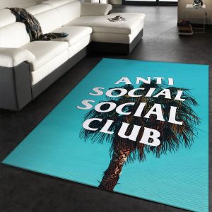 Anti Social Club Area Rugs Fashion Brand Rug Christmas Gift US Decor