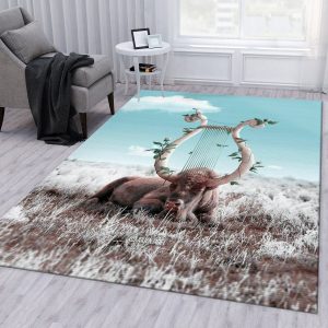 Bull Area Rug Living Room Rug Christmas Gift US Decor