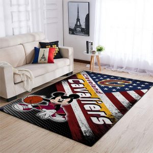Cleveland Cavaliers Nba Team Logo Mickey Us Style Nice Gift Home Decor Rectangle Area Rug