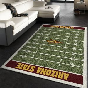 College Arizona State NFL Team Logo Area Rug, Living Room Rug, Family Gift US Decor