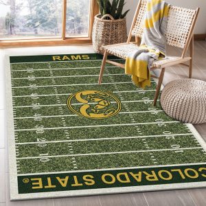 College Colorado State NFL Team Logo Area Rug, Bedroom Rug, Home US Decor