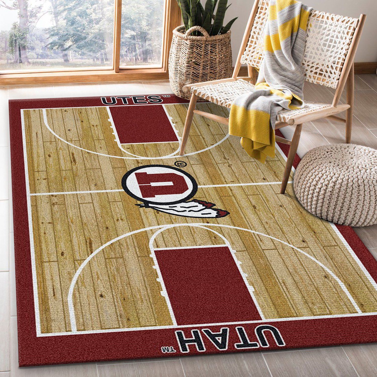 College-Home-Court-Utah-Basketball-Team-Logo-Area-Rug-Kitchen-Rug-Floor-Decor-Home-Decor.jpg