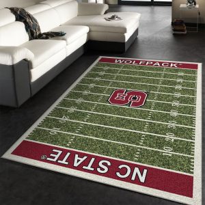 College North Carolina State NFL Team Logo Area Rug, Kitchen Rug, US Gift Decor