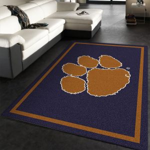 College Spirit Clemson Sport Area Rug Team Logo Floor Decor Home Decor