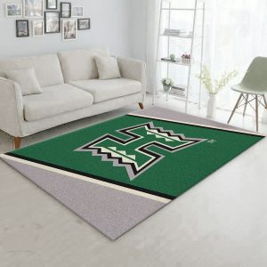 College Spirit Hawaii Sport Area Rug Carpet Team Logo Floor Decor Home Decor