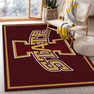 College Spirit Iowa State Sport Area Rug Team Logo Floor Decor Home Decor