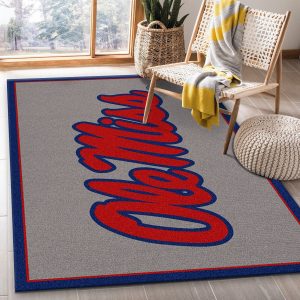 College Spirit Mississippi Sport Area Rug Carpet Team Logo Christmas Gift US Decor
