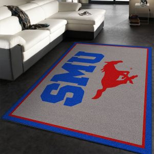 College Spirit Southern Methodist Sport Area Rug Team Logo Christmas Gift US Decor