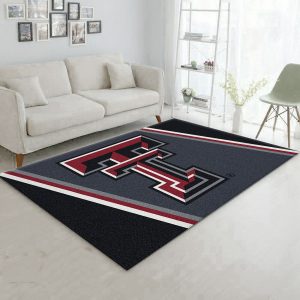College Spirit Texas Tech Sport Area Rug Carpet Team Logo Family Gift US Decor