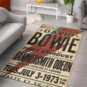 David Bowie Ziggy Stardust Area Rug Rugs For Living Room Rug Home Decor