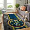 Denver Nuggets Nba Team Logo Wooden Style Nice Gift Home Decor Rectangle Area Rug