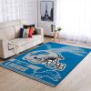 Detroit Lions Nfl Team Logo Helmet Nice Gift Home Decor Rectangle Area Rug
