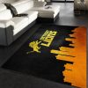 Detroit Lions Skyline NFL Area Rug, Living Room Rug, Floor Decor Home Decor