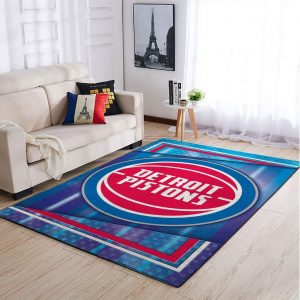 Detroit Pistons Nba Team Logo Style Nice Gift Home Decor Rectangle Area Rug