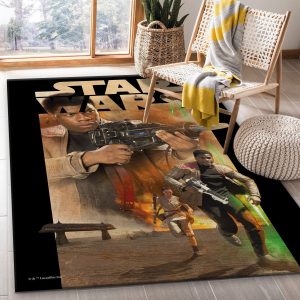 Escape From Jakku Rug, Dark Side vs Light Side, Floor Decor Home Decor