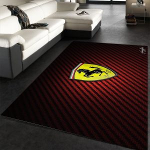 Ferrari Logo Area Rug For Christmas Bedroom Family Gift US Decor