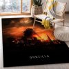 Godzilla Area Rug Art Painting Movie Rugs Family Gift US Decor