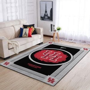 Houston Cougars Ncaa Team Logo Nice Gift Home Decor Rectangle Area Rug