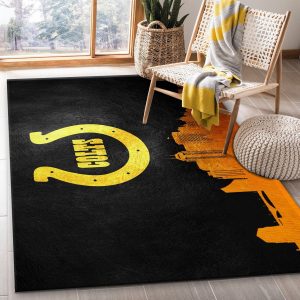 Indiana Colts Skyline NFL Area Rug Carpet, Living room and bedroom Rug, Floor Decor Home Decor