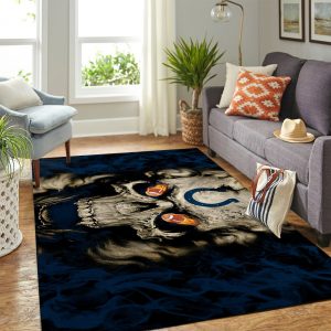 Indianapolis Colts Nfl Team Logo Skull Style Nice Gift Home Decor Rectangle Area Rug