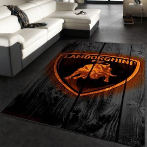 Lamborghini Logo Rug Bedroom Rug Christmas Gift US Decor