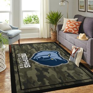 Memphis Grizzlies Nba Team Logo Camo Style Nice Gift Home Decor Area Rug Rugs For Living Room