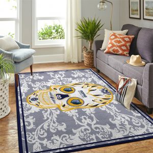 Memphis Grizzlies Nba Team Logo Skull Flower Style Nice Gift Home Decor Rectangle Area Rug
