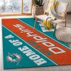 Miami Dolphins Team NFL Team Logos Area Rug, US Gift Decor