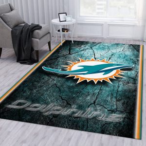 Miami Edge Galaxy NFL Noel Gift Rug Living Room Rug Floor Decor Home Decor