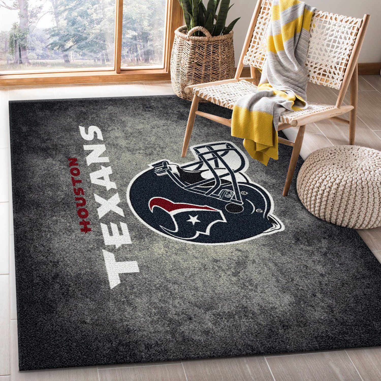 Milliken Nfl Distressed Helmet Houston Texans Area Rug Team Logo Area ...