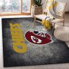 Milliken Nfl Distressed Helmet Kansas City Chiefs Area Rug Area Rug For Christmas, Bedroom Rug, Floor Decor Home Decor
