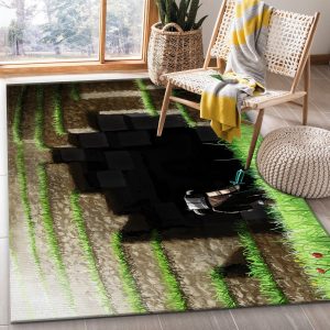 Minecraft Area Rug For Christmas Living Room Rug Floor Decor Home Decor