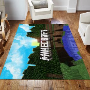 Minecraft Ver7 Area Rug For Christmas Bedroom Rug Floor Decor Home Decor