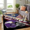 Minnesota Vikings Nfl Team Logo American Style Nice Gift Home Decor Area Rug Rugs For Living Room