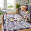 Minnesota Vikings Nfl Team Logo Skull Flower Style Nice Gift Home Decor Rectangle Area Rug