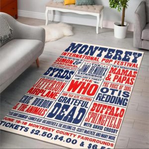 Monterey International Pop Festival Area Rug Rugs For Living Room Rug Home Decor