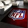 Nfl Red NFL Team Logos Area Rug, Living Room Rug, Home US Decor