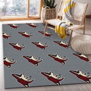 Nhl Repeat Phoenix Coyotes Team Logo Area Rug, Kitchen Rug, Floor Decor Home Decor