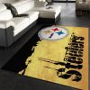 Pittsburgh Steelers Fade Rug Nfl Team Area Rug Carpet, Bedroom Rug, Family Gift US Decor