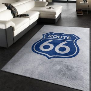 Route 66 Rectangle Rug Bedroom Rug Christmas Gift US Decor
