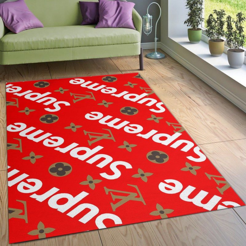 Bape Supreme Red Rug Living Room Carpet Home Decor - REVER LAVIE