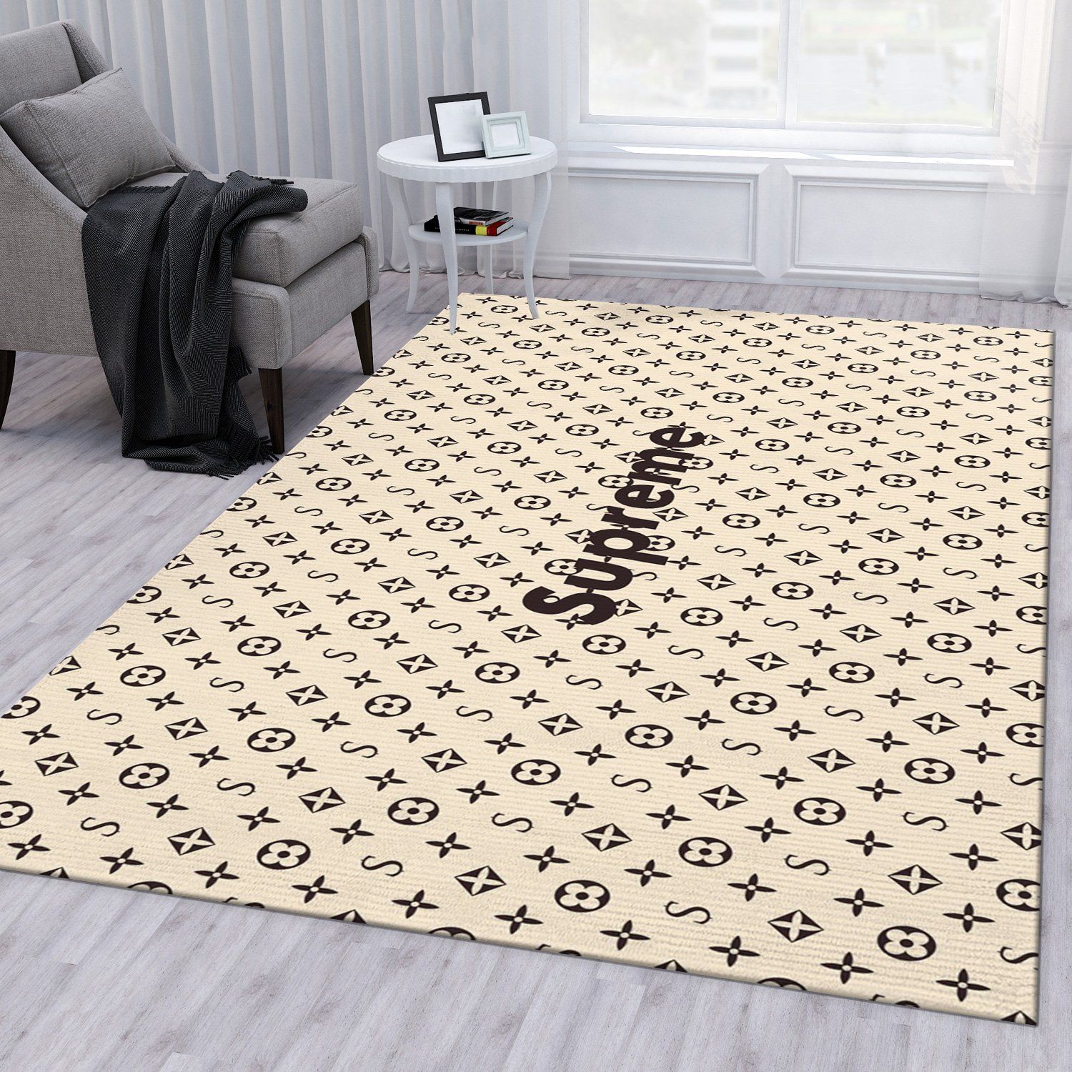 Supereme X Louis Vuitton Ver5 Rug Living Room Rug Floor Decor Home Decor