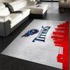 Tennessee Titans Skyline NFL Area Rug For Christmas, Bedroom, Family Gift US Decor