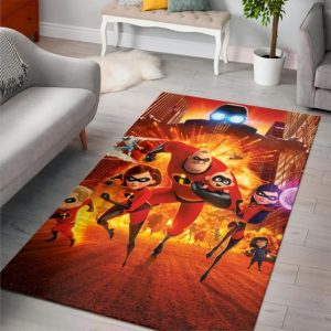 The Incredibles Movie Area Rug Rugs For Living Room Rug Home Decor