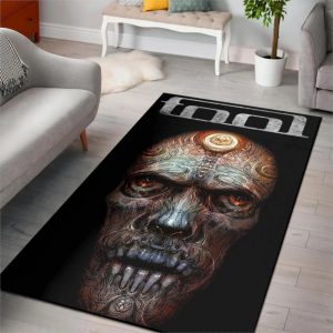 Tool Band Skull Area Rug Rugs For Living Room Rug Home Decor